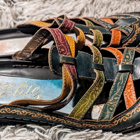 Elite by Conkys Sandals Mules Multicolor Size 11 - Picture 3 of 10